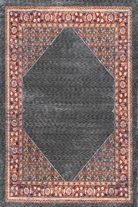 Rust 3' x 5' Floral Leisure Rug swatch
