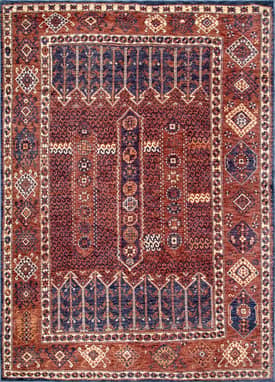 Rust Tribal Emblematic Tokens Rug swatch