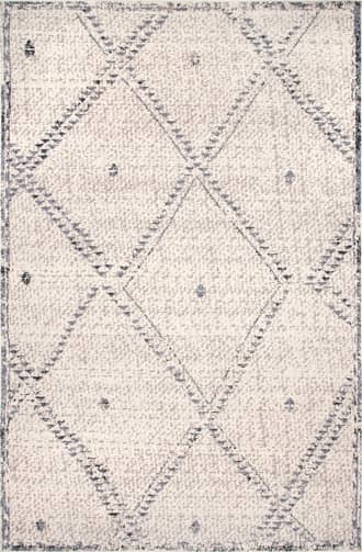 Ivory 8' Dotted Trellis Rug swatch