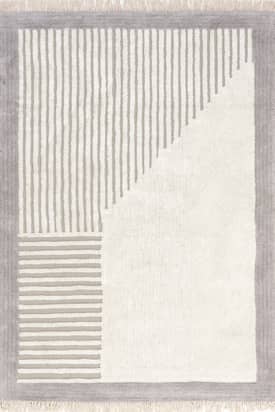 Gray Agnes Wedged Striped Rug swatch