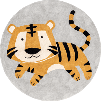 6' Shoshana Tiger Kids Washable Rug primary image