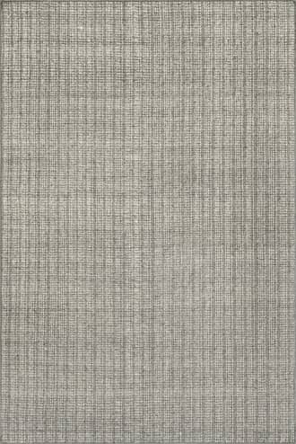 Dark Grey 10' x 14' Ander Striped Wool-Blend Rug swatch