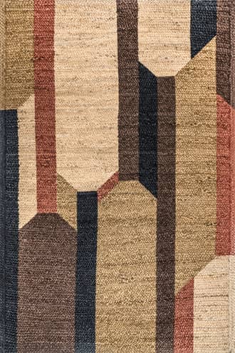 Multicolor Kathy Jute Banded Rug swatch