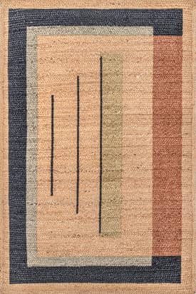 Multi 5' x 8' Camille Bordered Jute Rug swatch