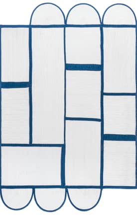 Blue 8' x 10' Maggie Contemporary Shapes Indoor/Outdoor Rug swatch
