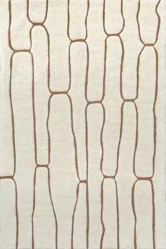 Cream 3' x 5' Nazco Abstract New Zealand Wool Rug swatch