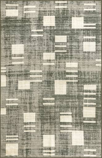 Grey 8' x 10' Pernia Washable Deconstructed Rug swatch