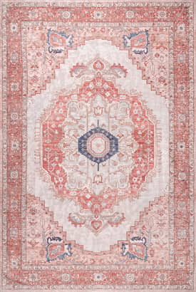 Red 6' x 9' Plated Medallion Rug swatch