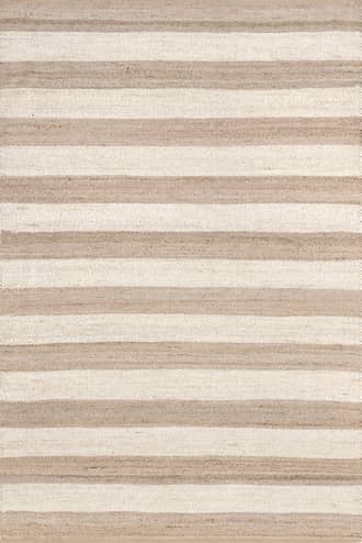 Off White Jute And Denim Even Stripes Rug swatch