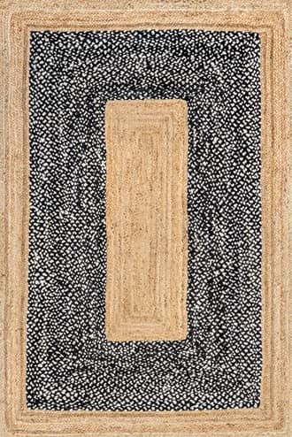 Black Jute and Cotton Token Rug swatch