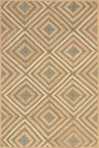 Natural 5' x 8' Dogwood Tiled Jute Rug swatch