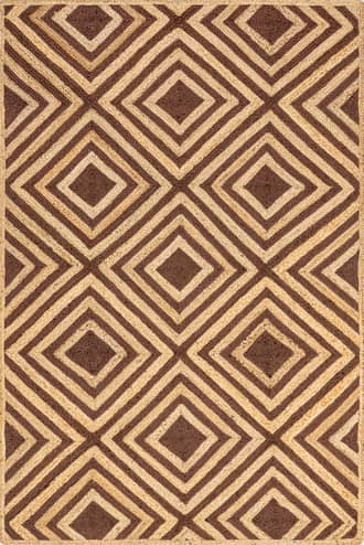 Brown 9' x 12' Dogwood Tiled Jute Rug swatch