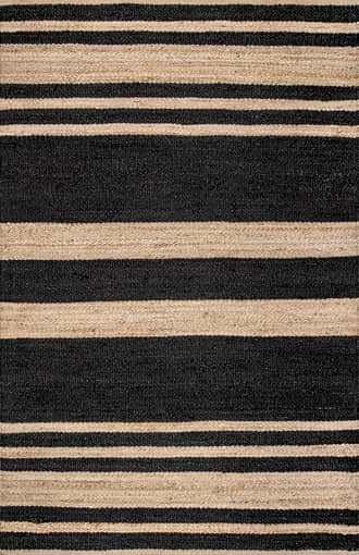 Charcoal Awning Stripes Rug swatch