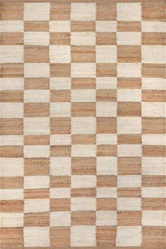 Natural Maryanne Checkered Jute Rug swatch