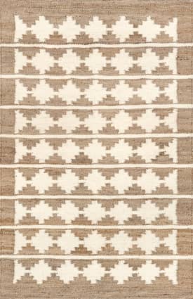 Natural Solaria Jute Banded Rug swatch