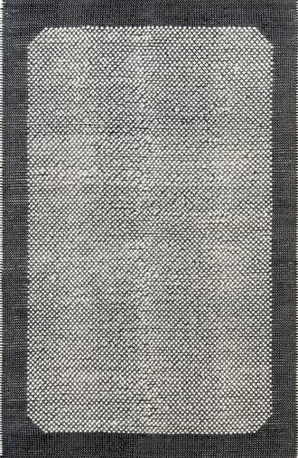 Dark Grey 5' x 8' Khloe Textured Bordered Rug swatch