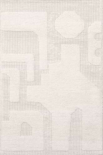 Ivory Corah Abstract High-Low Rug swatch