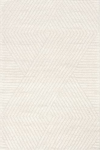 Ivory 4' x 6' Letha Geometric Wool Rug swatch