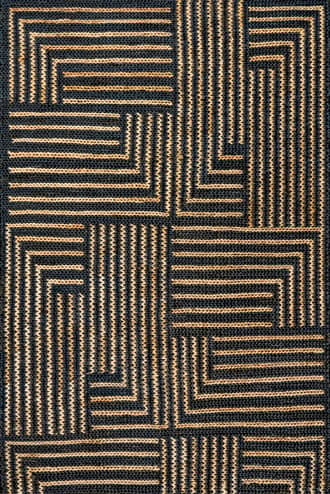 Black 4' x 6' Grassland Handwoven Jute Rug swatch