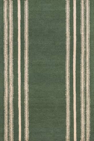 Green Kari Striped Wool Rug swatch
