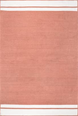 Rust Luann Solid Bordered Rug swatch