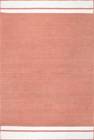 Rust 9' x 12' Luann Solid Bordered Rug swatch