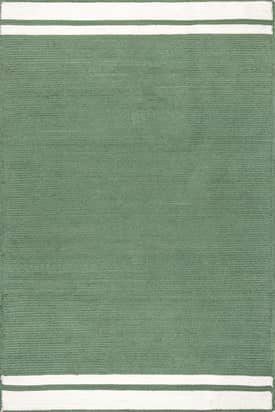 Green Luann Solid Bordered Rug swatch