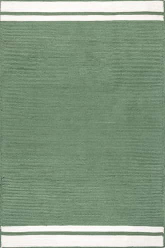 Green 8' x 10' Luann Solid Bordered Rug swatch