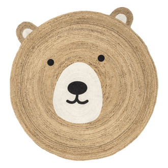 Natural 6' Goldie Bear Handwoven Kids Rug swatch