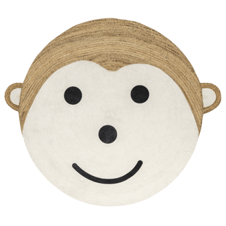 6' Georgia Monkey Handwoven Kids Rug primary image