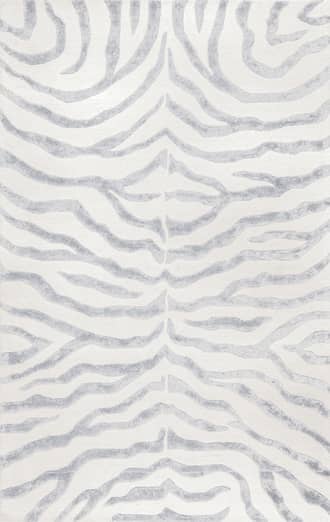 Grey 2' x 6' Kylie Wool-Blend Zebra Rug swatch