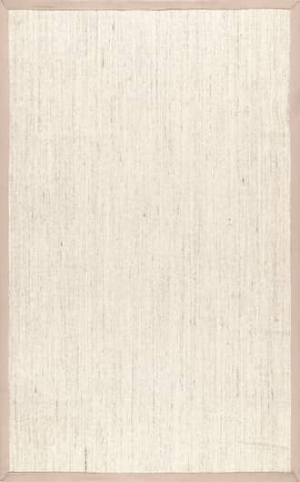 Beige 2' 6" x 8' Bordered Bleached Sisal Rug swatch