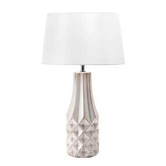 24-inch Textured Ceramic Fluted Vase Table Lamp primary image