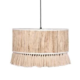 Black 8-inch Rattan Iron Raffia Pendant Lamp swatch