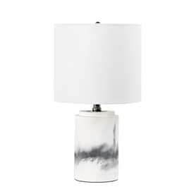 White 19-inch Beveled Concrete Table Lamp swatch