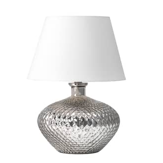 Silver 19-inch Glass Diamond Vase Table Lamp swatch