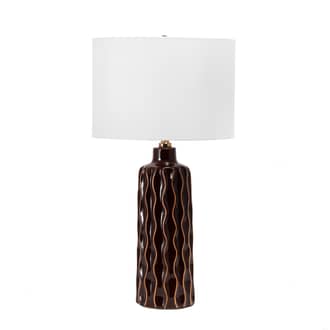 24-inch Textured Ceramic Rippled Table Lamp primary image