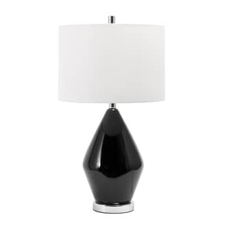Black 26-inch Specular Ceramic Teardrop Table Lamp swatch