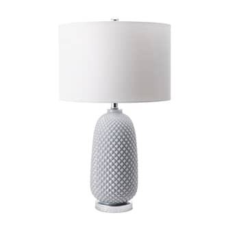 Grey 26-inch Glass Pineapple Textured Table Lamp swatch