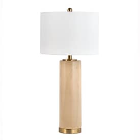 Beige 30-inch Marbleized Ceramic Column Table Lamp swatch