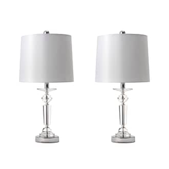 23-inch Crystal Crowned Column Table Lamp (Set of 2) primary image
