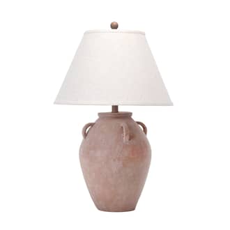 Beige 29-inch Vintage Resin Amphora Table Lamp swatch
