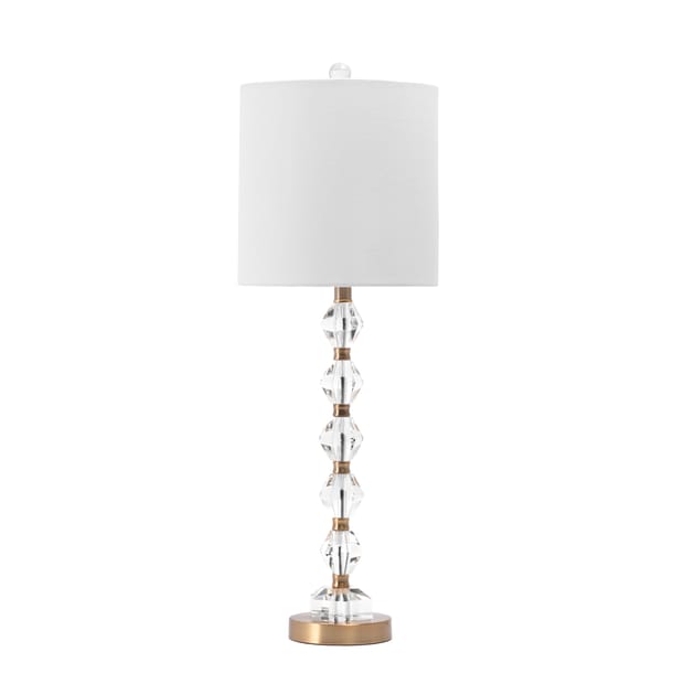 Alva 29 Inch Stacked Crystal Diamonds, 29 Inch Tall Table Lamps