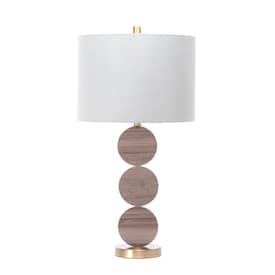 Brown 27-inch Stacked Marble Disks Table Lamp swatch