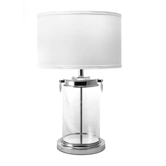 Chrome 26-inch Mason Glass Vase Table Lamp swatch
