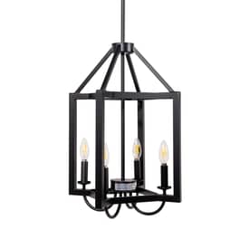 Black 95-inch Steel Structured Lantern Lamp swatch