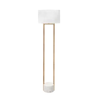 Gold 62-inch Metal and Marble Well Floor Lamp swatch