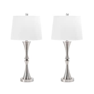 30-inch Polished Metal Hourglass Table Lamp (Set of 2) primary image