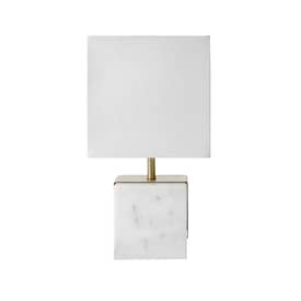 Ivory 17-inch Plated Marble Cube Table Lamp swatch