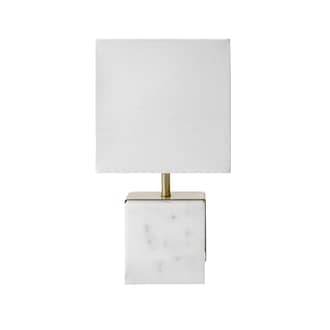 17-inch Plated Marble Cube Table Lamp primary image